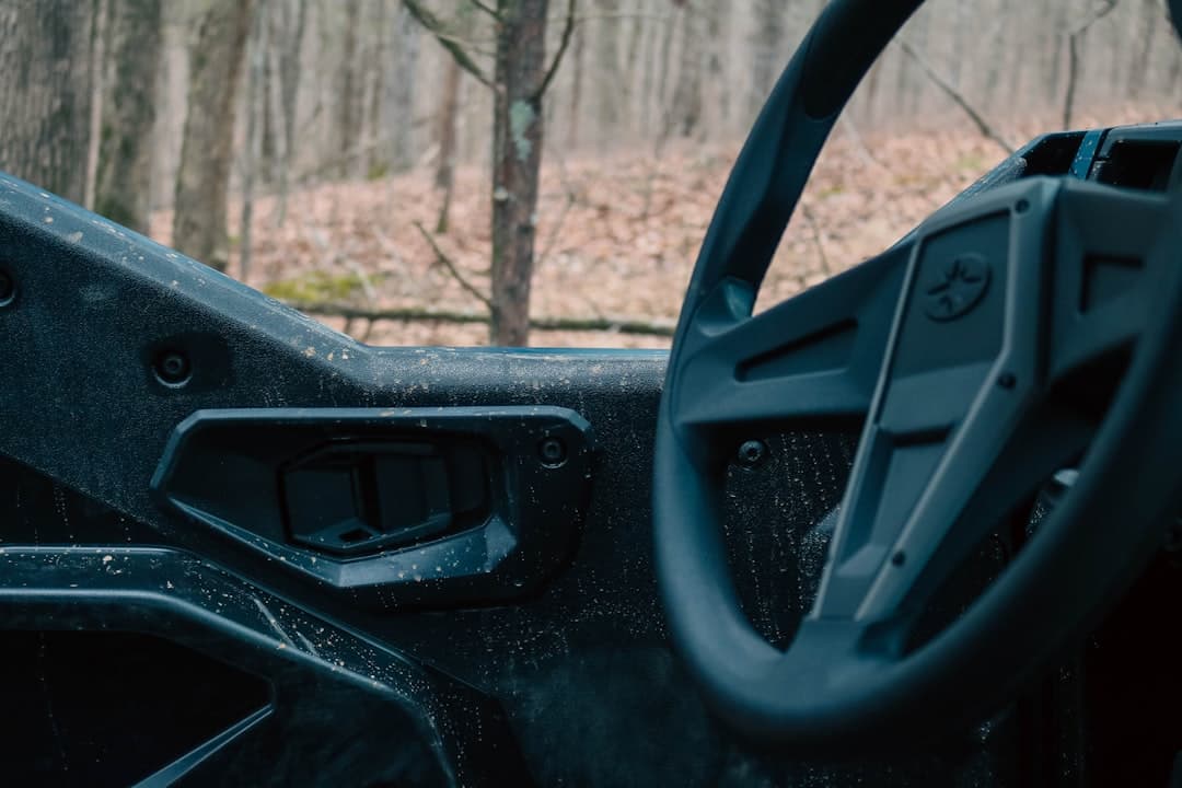 a close up of the inside of a vehicle